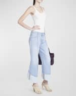 Image 4 of 5: Bottega Veneta Boyfriend Denim Cuffed Pants