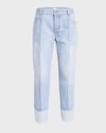 Image 1 of 5: Bottega Veneta Boyfriend Denim Cuffed Pants