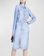 Image 4 of 5: Bottega Veneta Pencil Denim Skirt