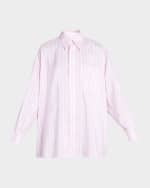 Image 1 of 5: Bottega Veneta Double Stripe Collared Shirt