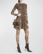 Image 2 of 6: Dolce&Gabbana DG Girls Leopard Top-Handle Bag