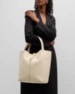 Image 2 of 6: Savette Grain Leather Tote Bag