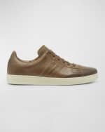 Image 1 of 6: TOM FORD Men's Radcliffe Burnished Leather Low Top Sneakers