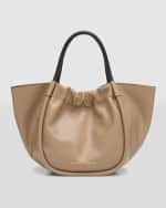 Image 1 of 6: Proenza Schouler Small Ruched Leather Tote Bag