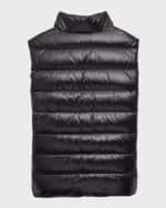 Image 5 of 6: Moncler Kid's Ghany Quilted Puffer Down Vest, Size 8-14