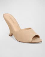 Image 3 of 4: Veronica Beard Mila Suede Peep-Toe Wedge Sandals