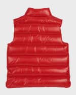 Image 2 of 5: Moncler Kid's Tib Logo Quilted Vest, Size 8-14