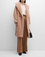 Image 5 of 6: Max Mara Tedgirl Faux Fur Long Coat