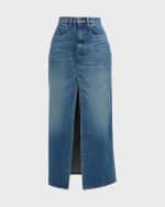 Image 1 of 6: Triarchy Ms Westwood High-Rise Slit Denim Maxi Skirt