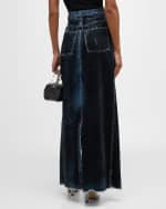 Image 4 of 6: DARKPARK Emma A-Line Denim Maxi Skirt