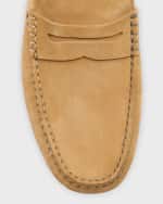 Image 4 of 6: Moschino Men's Suede Logo Drivers