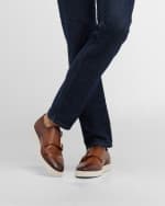 Image 2 of 6: Santoni Men's Bankable Double Monk Strap Loafers