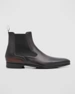 Image 1 of 6: Magnanni Men's Caden Leather Chelsea Boots