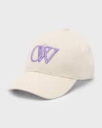 Image 1 of 2: Off-White Drill Embroidered Initial Baseball Cap