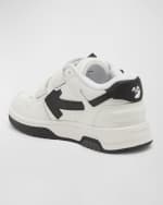 Image 2 of 5: Off-White Kid's Out Of Office Leather Low-Top Sneakers, Baby