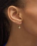 Image 2 of 5: Roberto Coin 18K Yellow Gold French Hook Diamond Earrings