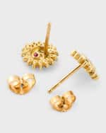 Image 2 of 4: Roberto Coin 18K Diamond Starburst Stud Earrings