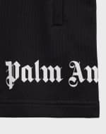 Image 3 of 3: Palm Angels Boy's Classic Overlogo Sweat Shorts, Size 4-12