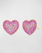Image 1 of 2: Emily P. Wheeler Lucy Stud Earrings in 18K Yellow Gold and Pink Sapphires