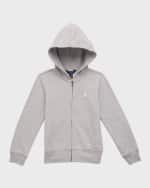 Image 1 of 3: Ralph Lauren Childrenswear Boy's Cotton-Blend-Fleece Hoodie, Size S-XL