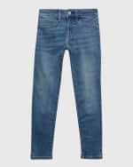 Image 1 of 3: Ralph Lauren Childrenswear Girl's Aubrie Light Wash Jeggings, Size 7-14