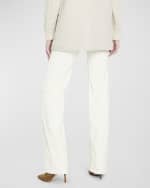 Image 4 of 6: Veronica Beard Crosbie Wide-Leg Patch Pocket Corduroy Jeans