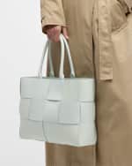 Image 2 of 6: Bottega Veneta Men's Arco Medium Urban Leather East West Tote Bag