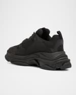 Image 3 of 6: Balenciaga Men's Triple S Mesh Runner Sneakers