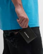Image 2 of 4: Balenciaga Men's Logo Leather Card Case
