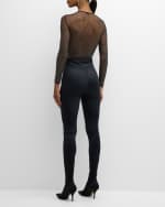 Image 3 of 6: Balenciaga Logo Band Matte Leggings