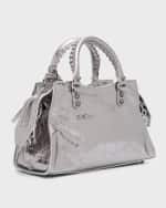 Image 4 of 6: Balenciaga Neo Cagole City Small Metallic Top-Handle Bag