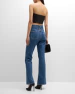 Image 3 of 6: Salon 1884 Lara Leather Strapless Crop Bustier Top