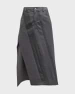 Image 1 of 6: Koche Paneled A-Line Midi Skirt