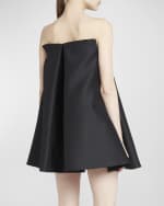 Image 4 of 6: Versace Sculptural Pleated Strapless Mini Dress