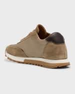 Image 2 of 5: THE ROW Owen Nylon Suede Runner Sneakers