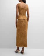 Image 3 of 7: By Malene Birger Elnaz Shirred Tank Top