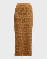 Image 1 of 6: By Malene Birger Emla Shirred Midi Skirt