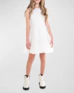 Image 1 of 4: Zoe Girl's Gemma Dress W/ Gold Dots Overlay, Size 7-16