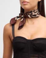 Image 2 of 3: Dolce&Gabbana Jaguar Silk Square Scarf