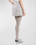 Image 3 of 7: Theory Checked High-Waist Mini Skirt