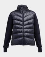 Image 1 of 6: Moncler Wool-Blend Puffer Cardigan