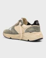 Image 3 of 6: Golden Goose Men's Running Sole Mesh and Leather Sneakers