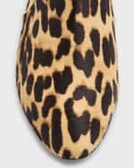 Image 4 of 6: Stuart Weitzman Flareblock Leopard Print Leather Ankle Boots