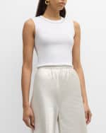Image 3 of 6: Peserico Ribbed Beaded Crewneck Tank