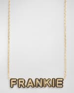 Image 1 of 2: BaubleBar 18K Gold-Plated Enamel Custom Nameplate Necklace