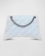 Image 2 of 2: Balenciaga Crush Medium Chain Bag Quilted Denim