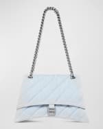 Image 1 of 2: Balenciaga Crush Medium Chain Bag Quilted Denim