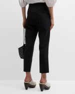 Image 4 of 6: Dice Kayek Pintuck Slim-Leg Ankle Trousers