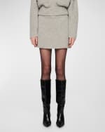 Image 1 of 3: CLEA Chloe Boucle Wool Mini Skirt