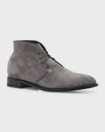 Image 4 of 5: Manolo Blahnik Men's Berwick Suede Chukka Boots